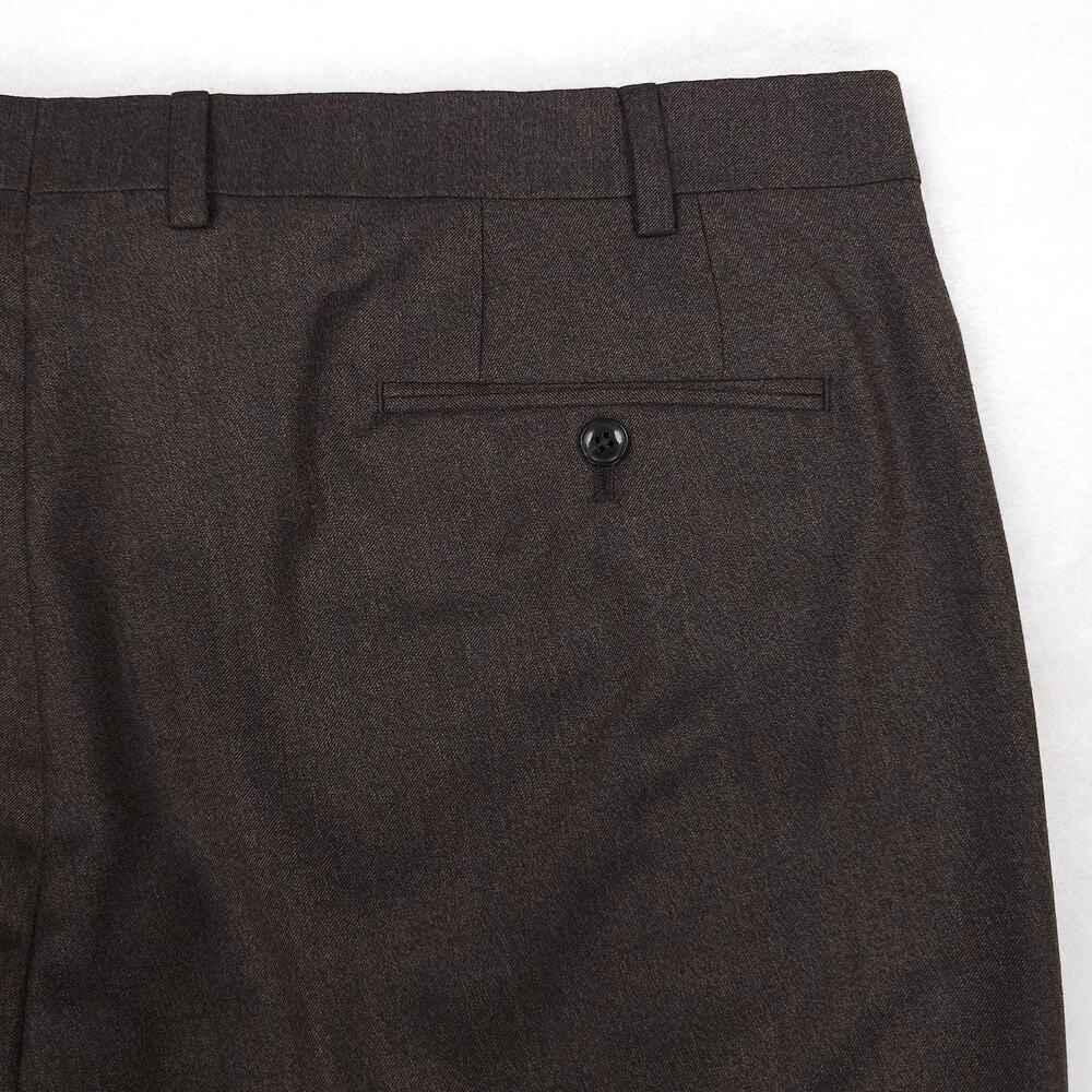 Michael Kors Mens Classic Fit 2 Piece Suit 44L 40x34 Brown Stretch Wool Twill - Picture 13 of 16